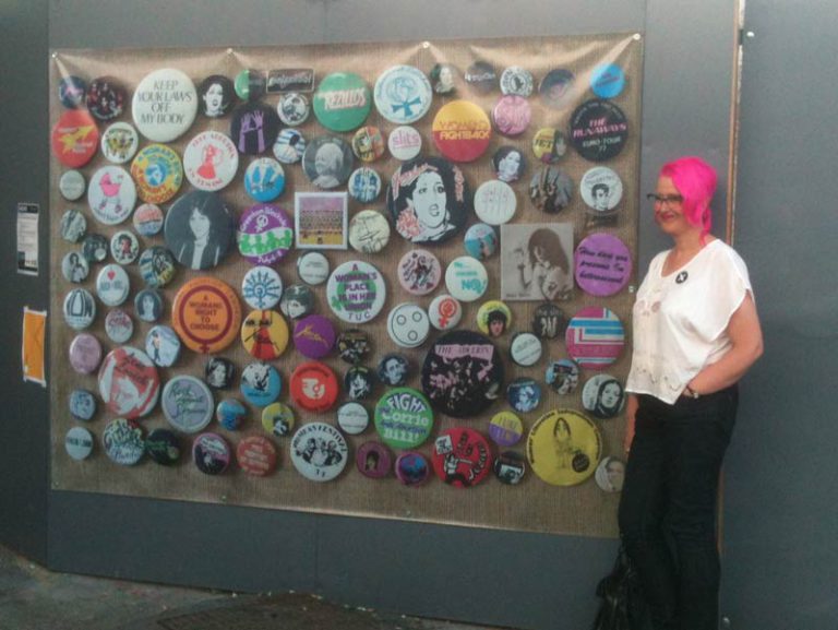 Self portrait with badges 2